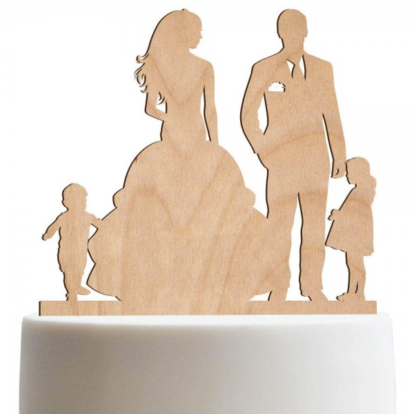 Bride silhouette Wedding Topper Children