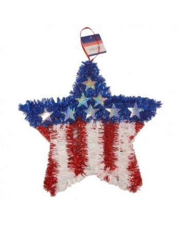 Patriotic Stars Stripes Tinsel Decoration