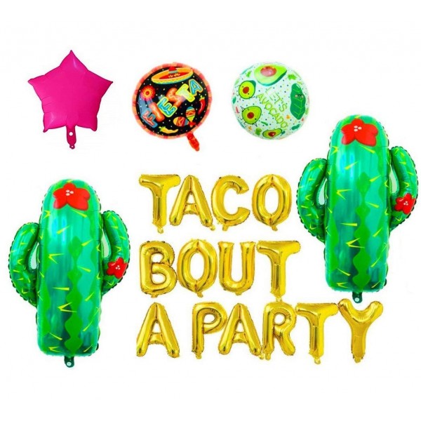 Taco Bout Party Foil Balloons