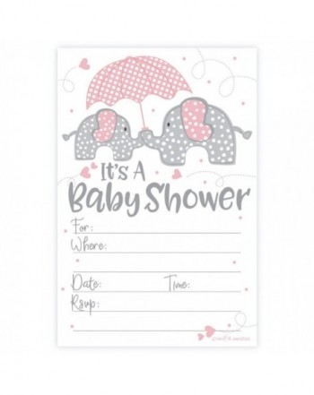 Elephant Shower Invitations Count Envelopes x