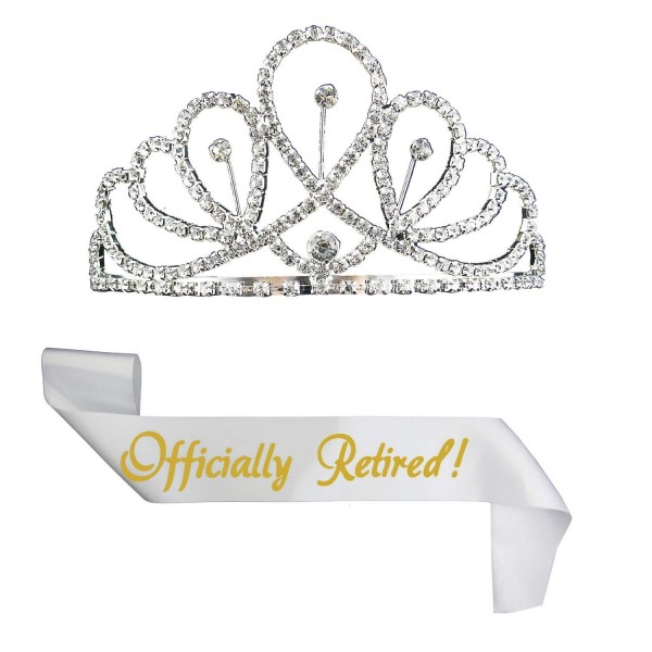 JPACO Retirement Sash Tiara Rhinestone JPACO Retirement Sash Tiara Rhinestone