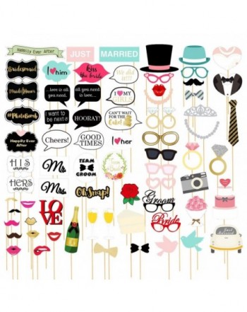 72 Pack Wedding Photo Booth Props