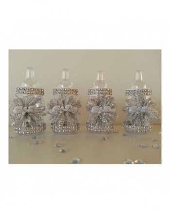 Silver Fillable Bottles Shower Decorations