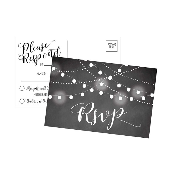 Chalkboard Postcards Envelopes Bachelorette Invitations