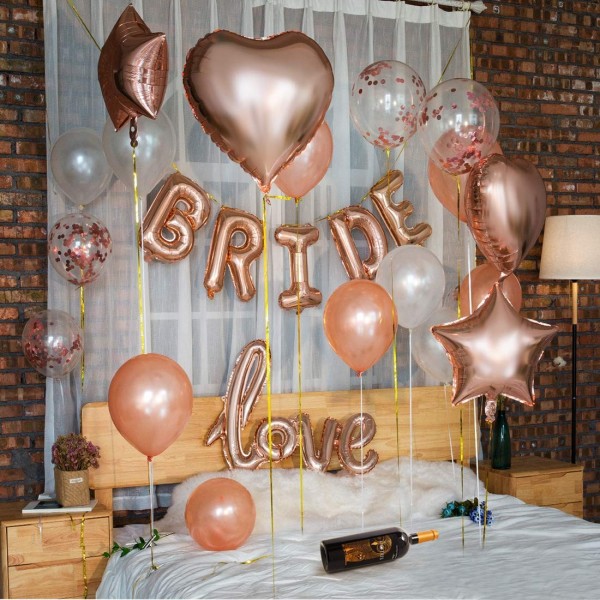 Jiami Decorations Bachelorette Gold Bride Balloon