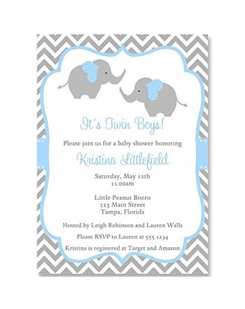 Chevron Elephant Invitation Invites Envelopes