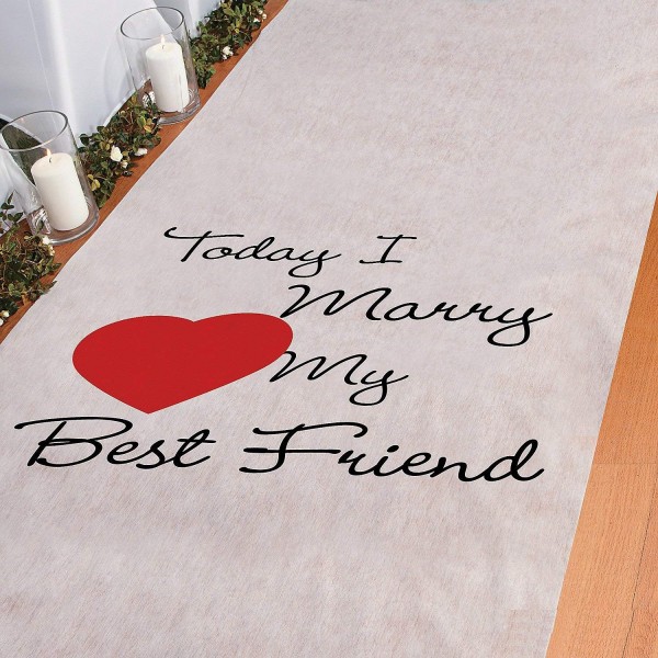 Friend Runner Wedding Ceremony Bridal