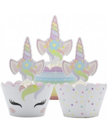 Pieces Unicorn Birthday Cupcake Decoration
