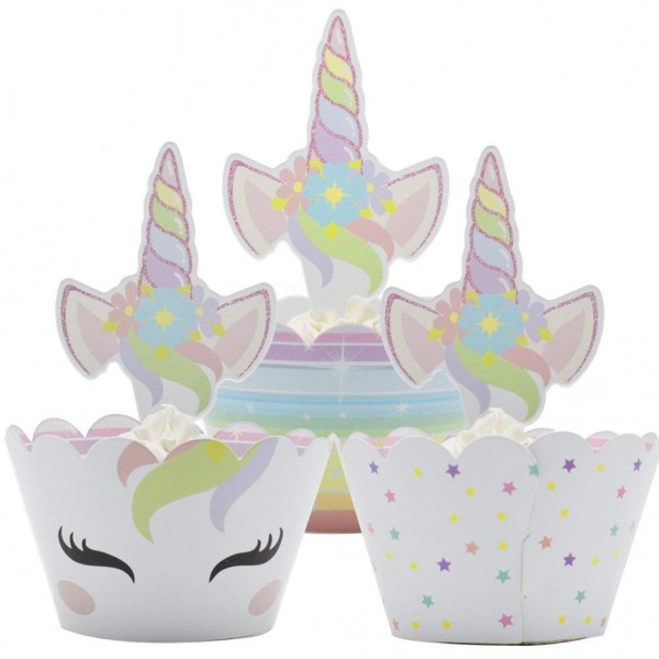 Pieces Unicorn Birthday Cupcake Decoration