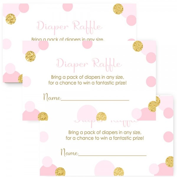 Shower Diaper Raffle Invitation Insert