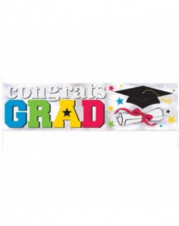 Multi Colored Banner Congrats Decoration Graduate