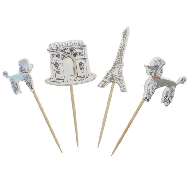 Buorsa Romance Cupcake Toppers Landmarks