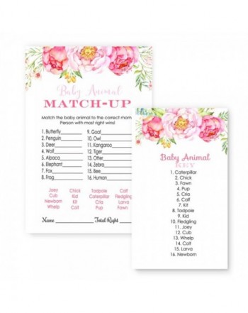 Floral Baby Shower Game Card