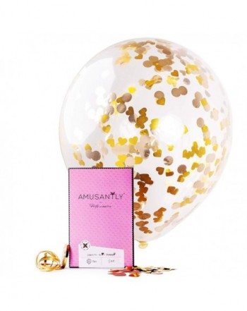 AMUSANTLY Champagne Confetti Transparent Pre Filled