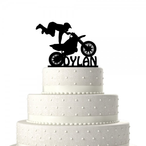 Personalized Motocross Freestyle Birthday Decoration