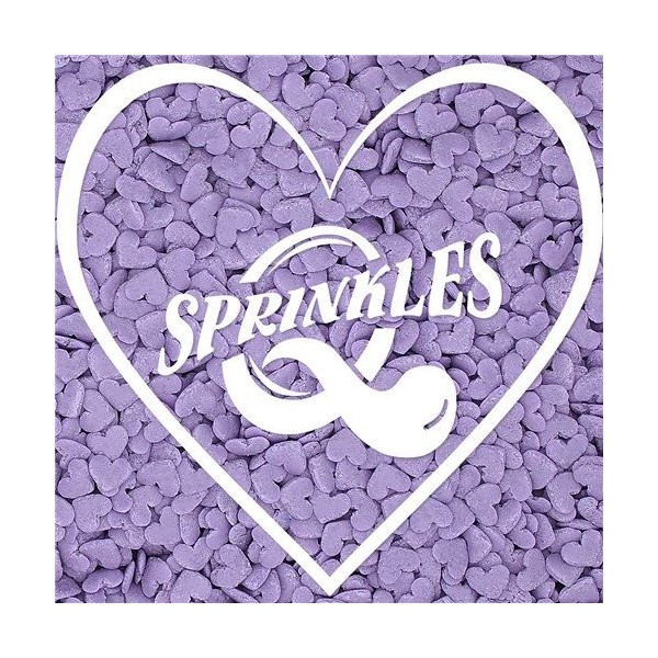 Natural Purple Gluten Confetti Valentine Hearts