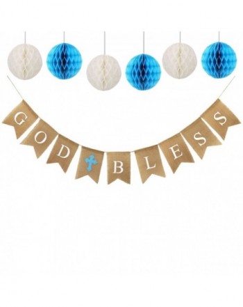 ALLFUN Honeycomb Baptism Communion Decorations