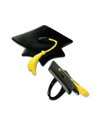 Graduation Cupcake Topper Yellow Tassle