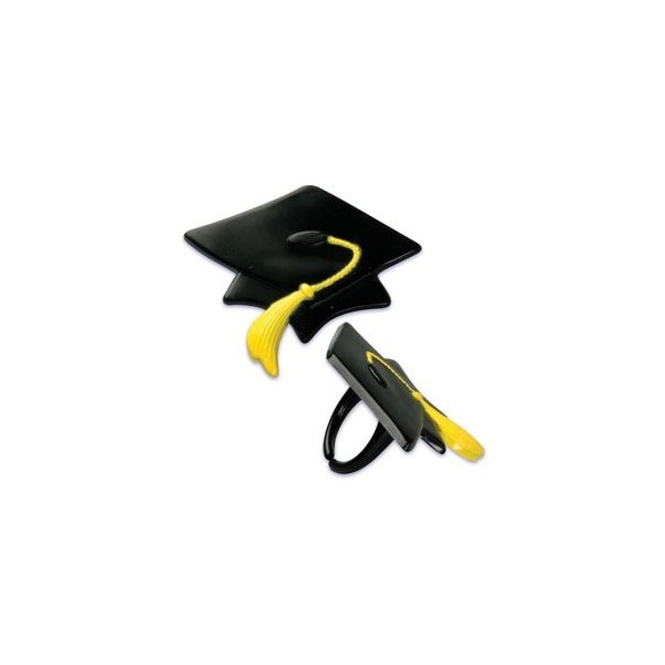 Graduation Cupcake Topper Yellow Tassle