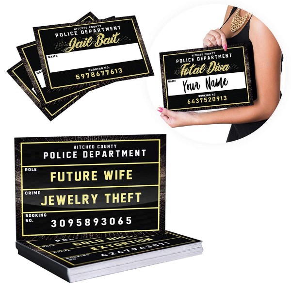 Bachelorette Party Mugshot Signs Supplies