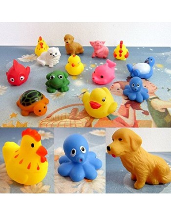 Tonsee 13pcs Rubber Animals Shower