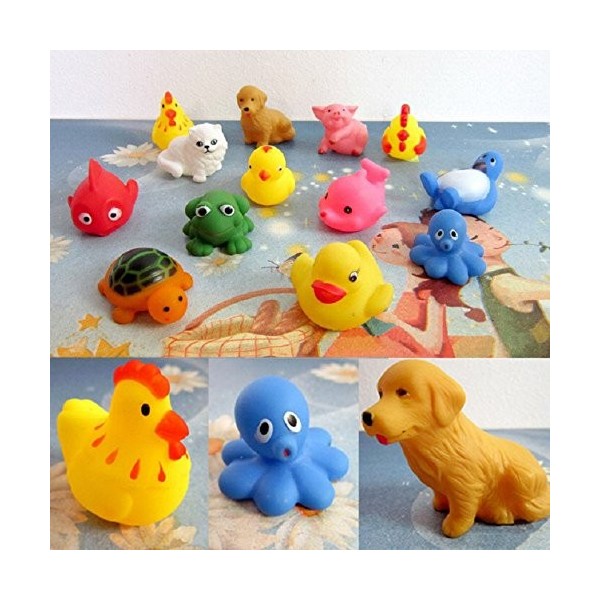 Tonsee 13pcs Rubber Animals Shower