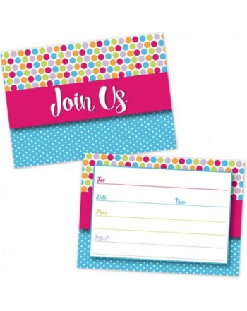 Colorful Polka Dots Party Invitations