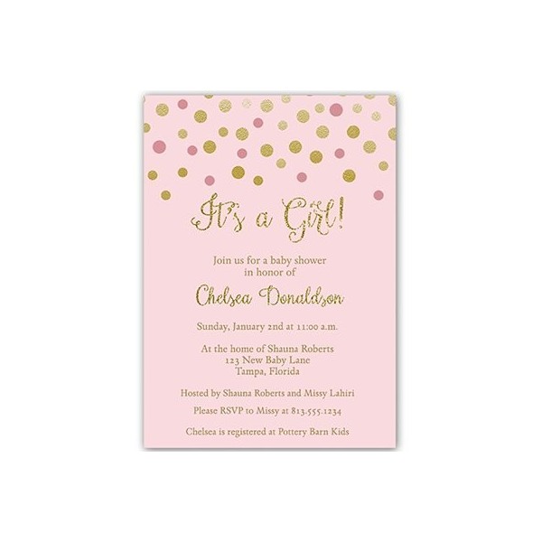 Confetti Invitation Sparkle Printed Envelopes