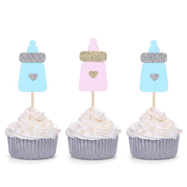 Giuffi Bottle Cupcake Toppers Shower Giuffi Bottle Cupcake Toppers Shower