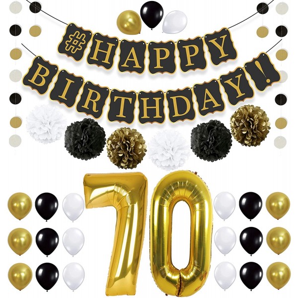 Black 70th Birthday Decorations Party Black 70th Birthday Decorations Party