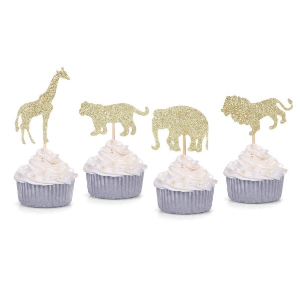 Glitter Cupcake Elephant Birthday Decorations