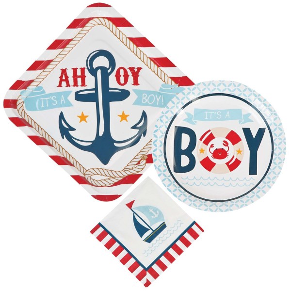Nautical Baby Shower Supply Bundle