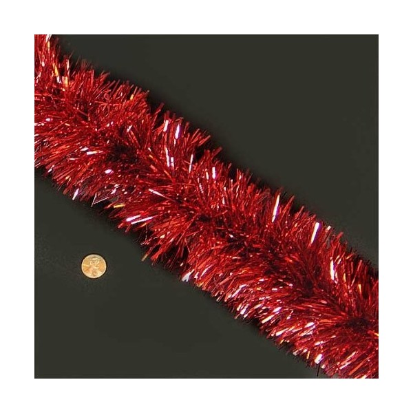 Red High Grade Tinsel Garland