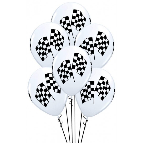Qualatex Checkered Biodegradable Balloons 12 Units