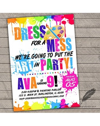 Paint Party Birthday Invitations Personalized