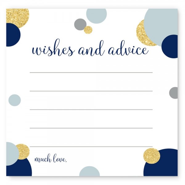 Abstract Advice Wish Cards Shower