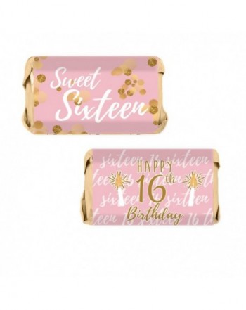 Sweet Sixteen Birthday Wrapper Stickers