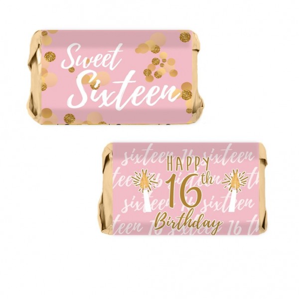 Sweet Sixteen Birthday Wrapper Stickers