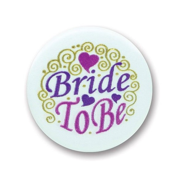 Beistle Bride Be Satin Button