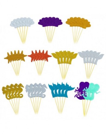 Aneco Mermaid Glitter Toppers Decoration