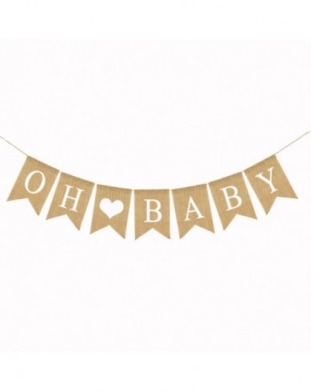 Burlap Banner Shower Gender Decoration