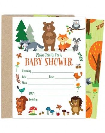 Woodland Baby Shower Invitations Envelopes