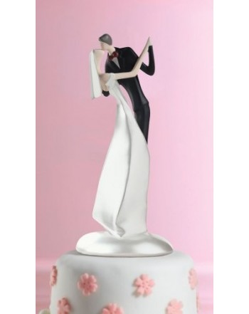 Caucasian Couple Wedding Cake Topper