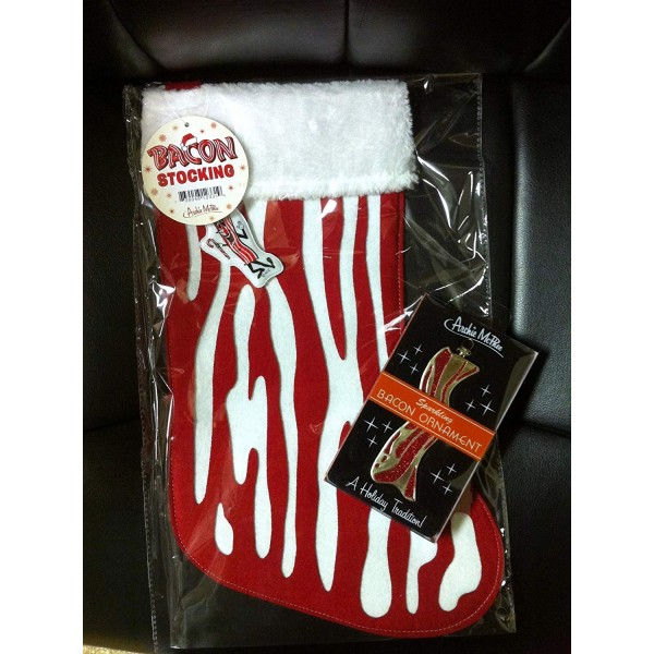 BACON CHRISTMAS Sampler Stocking Ornament