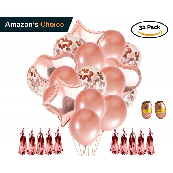 Confetti Balloons Rose Gold Anniversary