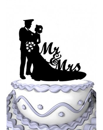 Meijiafei Police Silhouette Wedding Toppers