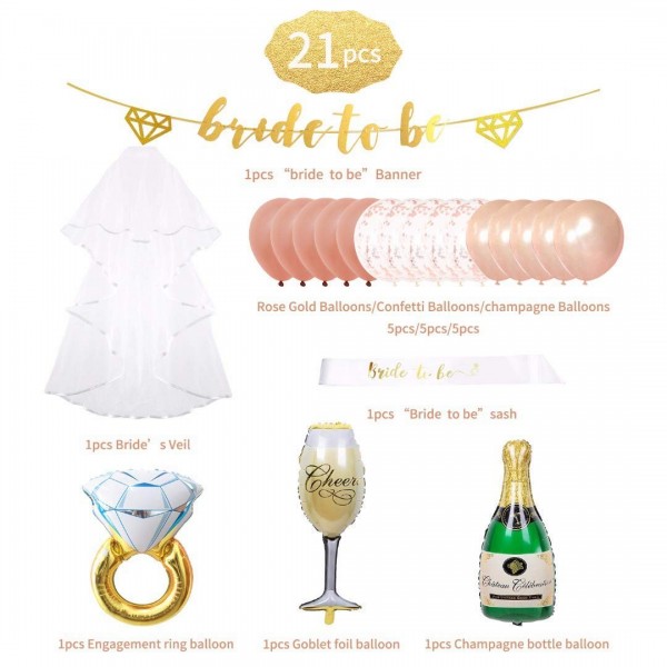 Bachelorette Decorations Supplies Balloons Champagne