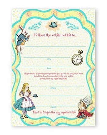 Alice Wonderland LARGE Invitations Envelopes