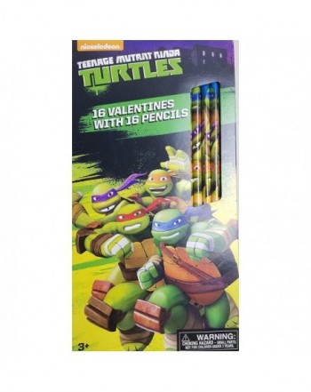 Nickelodeon Teenage Turtles Valentines Pencils