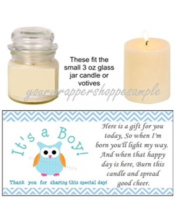 Shower Candle Party Favor Labels